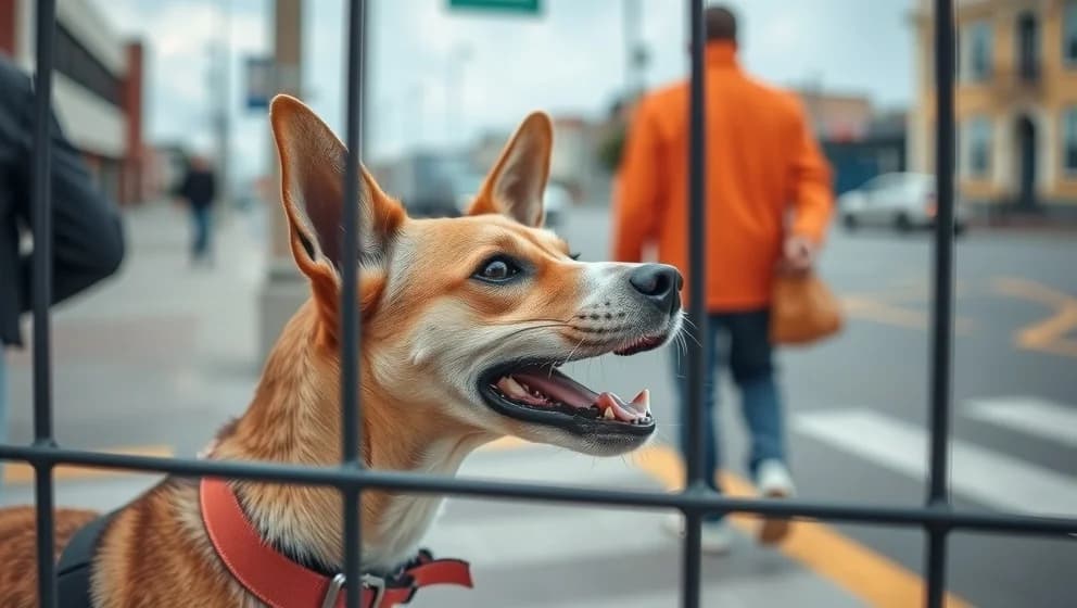 Min hund skäller på folk som går förbi