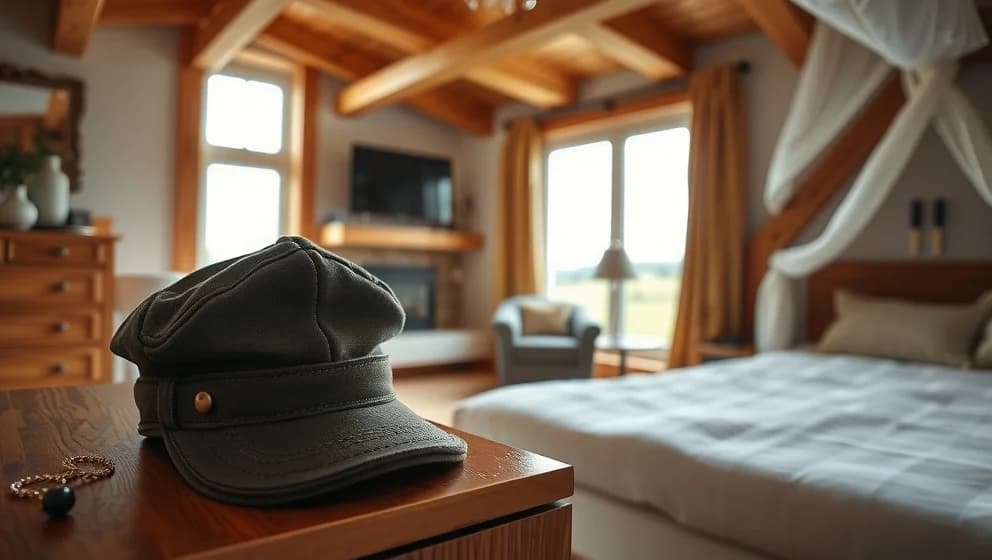 Pappas gamla hatt på svenska hotell